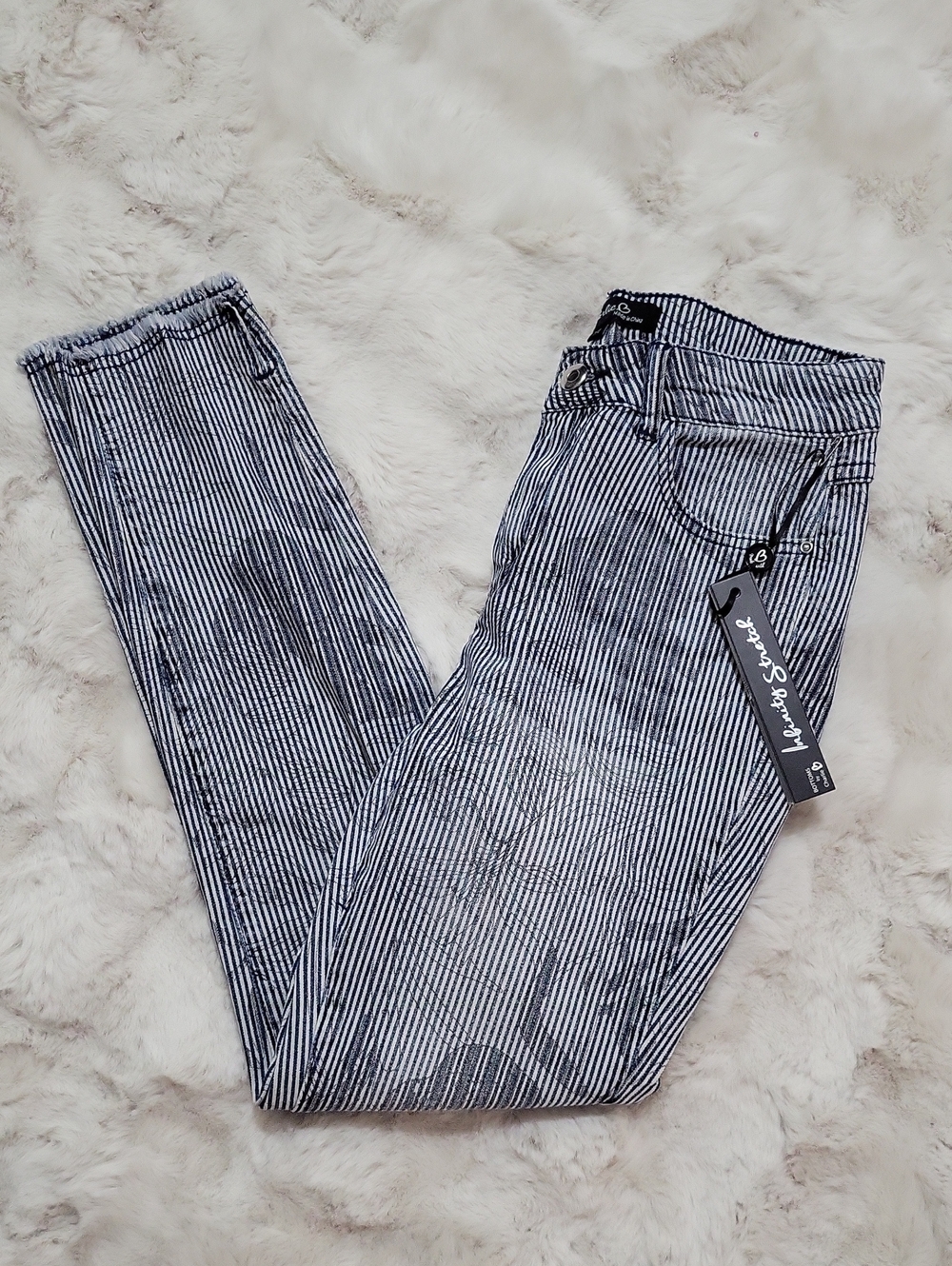 Charlie Infinity Stretch Mixed Print Indigo Denim Jeans